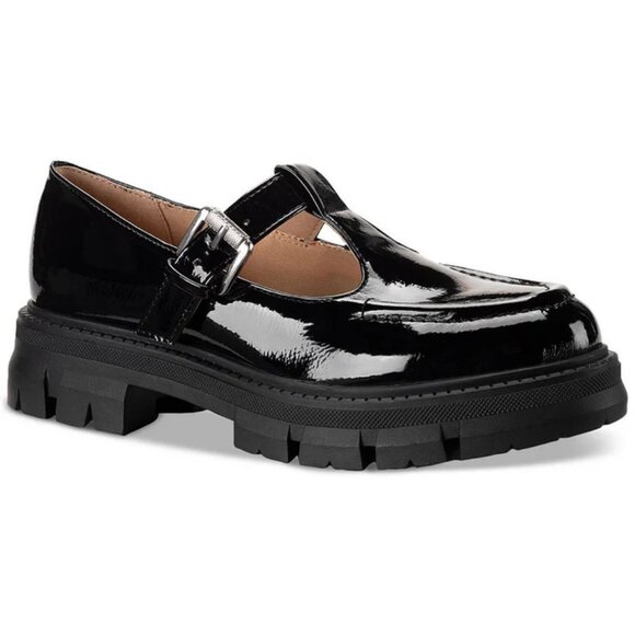 Sun + Stone Shoes - NWT cool black patent mary janes with chunky heel and working buckle Size 8.5M